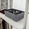 Simplify Gray Stackable Organizer Bin with Adjustable Dividers
